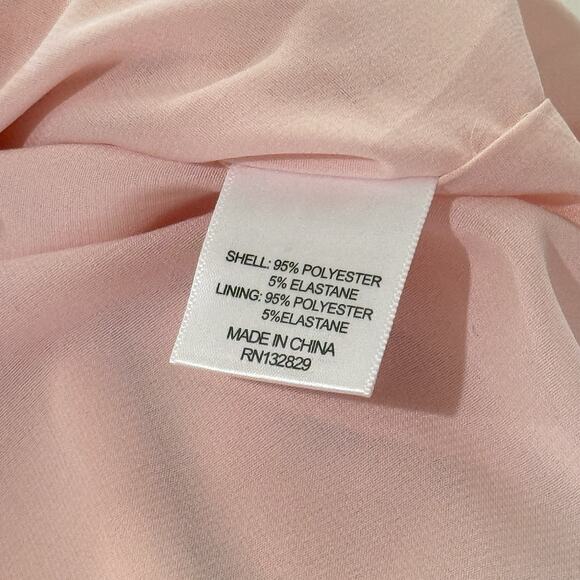 NEW Revolve NBD Adios Asymmetrical Mini Dress Size M Blush Pink Crepe Party - Picture 11 of 14